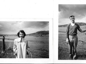 1948 - Spring.  Mom & Dad portraits with barbed wire.jpg